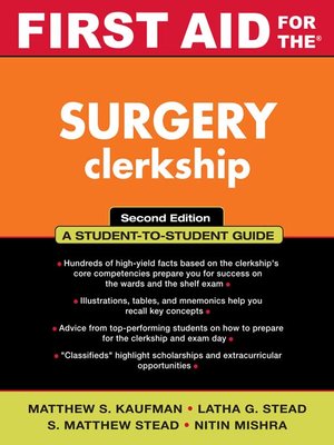 cover image of First Aid for the&#174; Surgery Clerkship